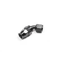 Radium 8AN PTFE Hose End Black 45 Degree