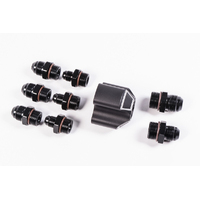 Radium Distribution Block 3 x 8AN ORB to 1 x 10AN ORB w/Fittings
