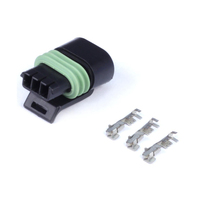 Plug and Pins Only - Delphi 3 Pin Single Row Flat Coil Connector