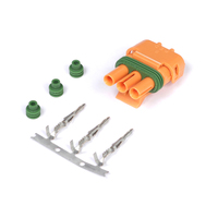 Plug and Pins Only - Delco Weather Pack 3 pin GM Style MAP Sensor Connector - Orange
