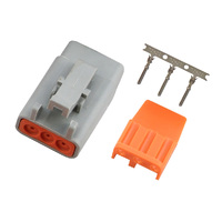 Plug and Pins Only - Male Deutsch DTM-3 Connector (7.5 Amp)