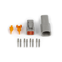 Plug and Pins Only - Matching Set of Deutsch DTM-4 Connectors (7.5 Amp)