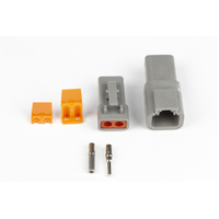 Plug and Pins Only - Matching Set of Deutsch DTP-2 Connectors (25 Amp)