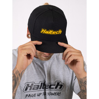 Haltech Snapback Cap Black with Yellow Logo