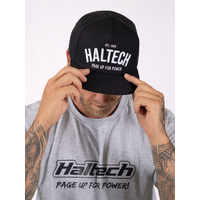 Haltech Snap Back Black with White Text