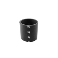 Silicon Hose Straight 2.50" x 75mm BLACK