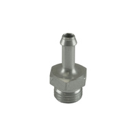 Fitting 6mm / 1/4" Hose End to -6 AN ORB Male Straight - Silver