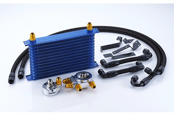 GReddy Trust Oil Cooler and Filter Relocation Kit (16 Row) - Nissan Silvia/200SX S14/S15