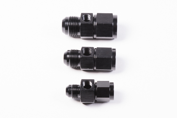 Radium AN Male to Female Fitting w/Inline 1/8" NPT Female Port