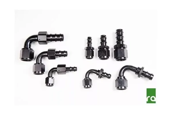 Radium PushLok Hose End 8AN 90 Degree