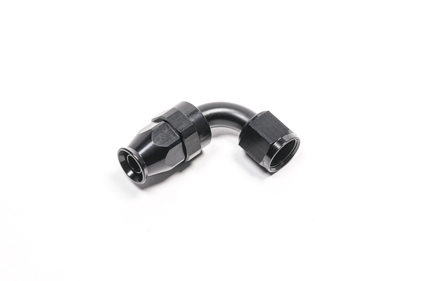 Radium 8AN PTFE Hose End Black 90 Degree