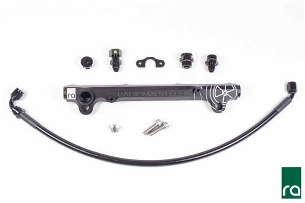 Radium Engineering 08-16 Mitsubishi Evo X OEM Configuation Fuel Rail Kit w /8AN Ports - Black