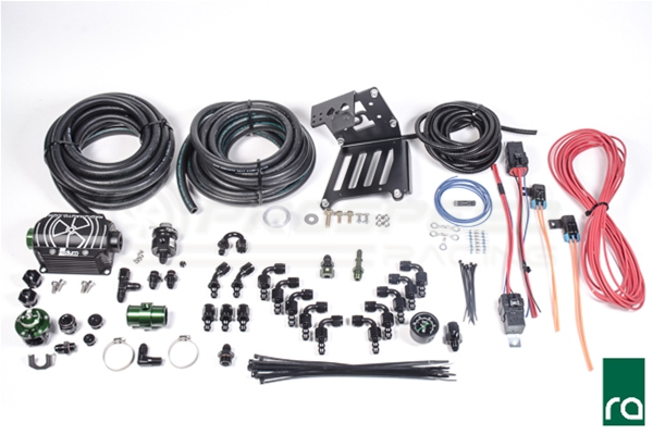 Radium Port Injection FST Install Kit w/Black DMR - Ford Focus EcoBoost LW/LZ 13-18