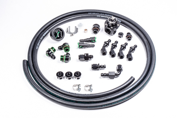 Radium Fuel Rail Plumbing kit w/Fuel Reg and Fuel Gauge - Subaru WRX 01-14/STI 01-21