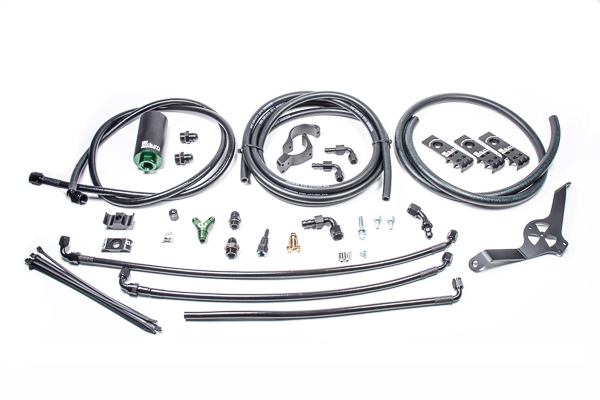 Radium Fuel Rail Plumbing Kit w/Microglass Filter - Subaru WRX/STI 08-14