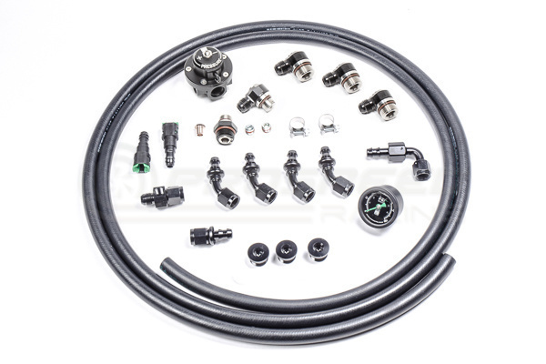 Radium Series Fuel Rail Plumbing Kit w/DMR Regulator - Subaru WRX/STI/FXT/LGT (EJ20/EJ25)