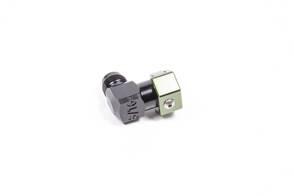 Radium 5/16" SAE Female EFI Quick Connect to 6AN Male 90 Degree Low Profile Fitting
