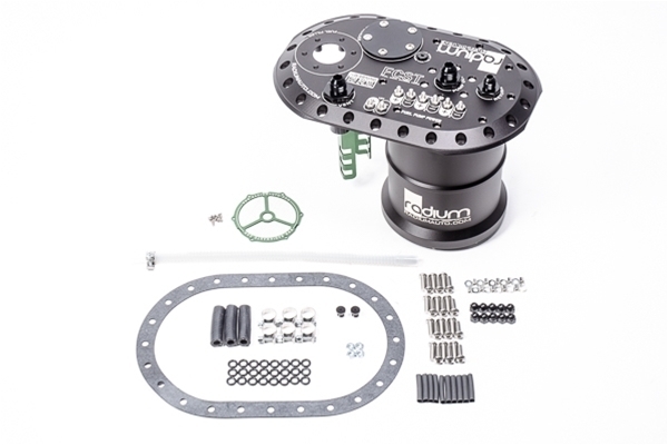 Radium FCST Fuel Cell Surge Tank Suit Walbro GSS342/GSS352/AEM 50-1200 - w/ 4 x 50-1200 (1 Lift + 3 Surge)