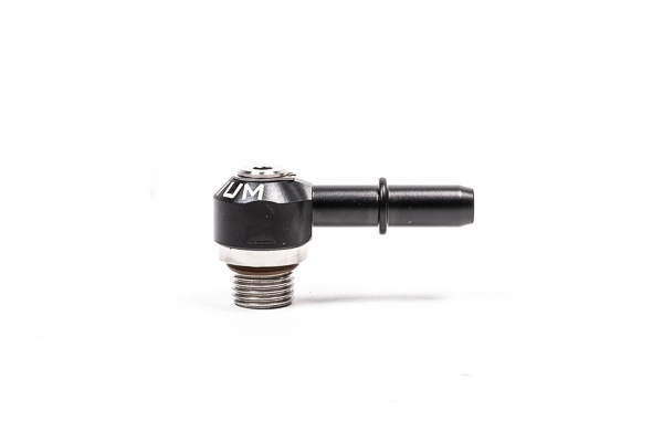 Radium V2 6AN ORB to 3/8" SAE Male EFI Quick Connect Low Profile Swivel Banjo Fitting