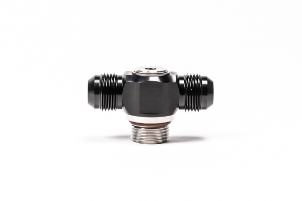 Radium V2 10AN ORB to Dual 10AN Male Flare Low Profile Swivel Banjo Fitting