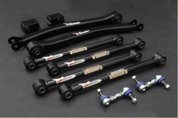 HARDENED RUBBER REAR ADJ. ARM SET BLACK (TRAILING/LATERAL) SUBARU IMPREZA WRX GC/GF/GM 92-00, GD/GG 01-06, STI GD/GG 01-06