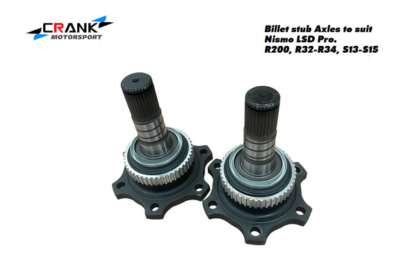 Crank Motorsport -  NISSAN Skyline R32 / R33 / R34 GT-R R200 Billet  Half Shafts  31 Splines. Rated 2200 HP. 