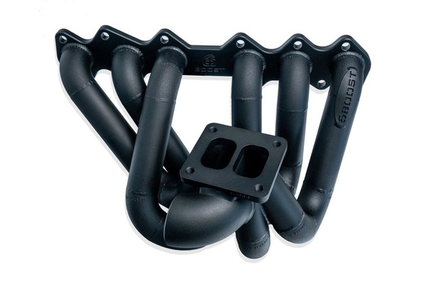 6 Boost Turbo Exhaust Manifold 2JZ-GE Non-VVTi - T4/50 (G40 T4, G42 Compact T4 (Genuine Garrett)) 'DIVIDED ENTRY' Single 50mm Wastegate Port