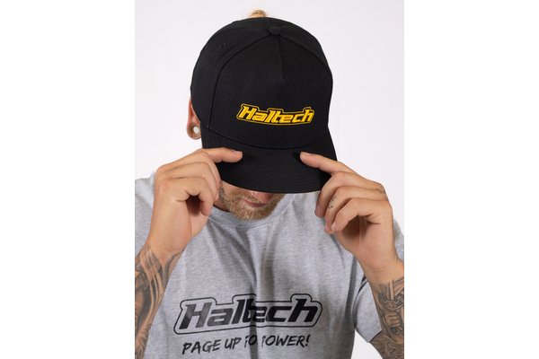 Haltech Snapback Cap Black with Yellow Logo