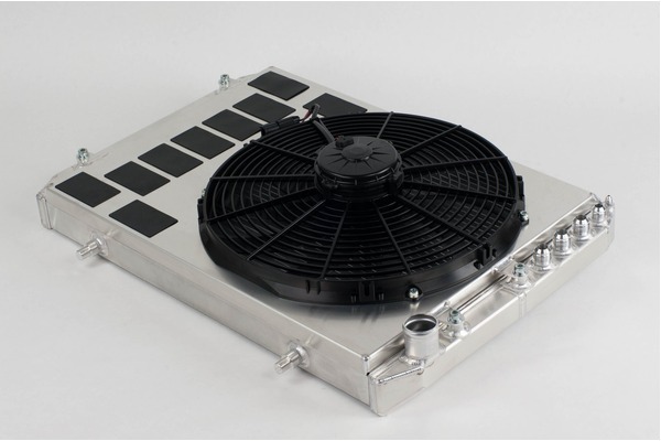 Hypertune Radiator - Nissan Skyline GT-R BNR32 Twin 11" SPAL High CFM Fans Incudes (Radiator, Shroud & Fan)