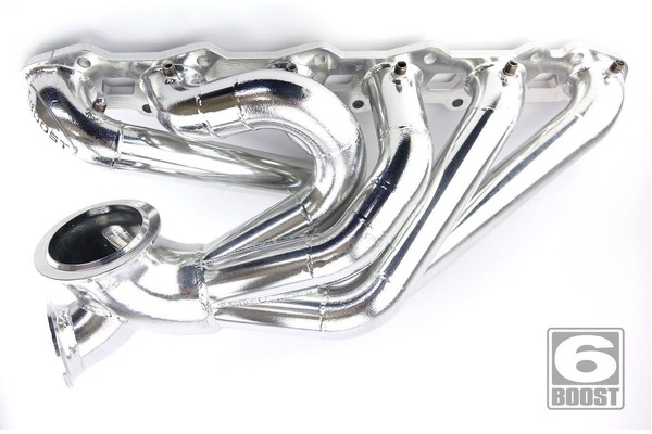 6 Boost Turbo Manifold NISSAN TB48 Forward Position Pro Mod V-BAND (Large Frame PROMOD/60   Single 60mm Wastegate Port - Large Runner