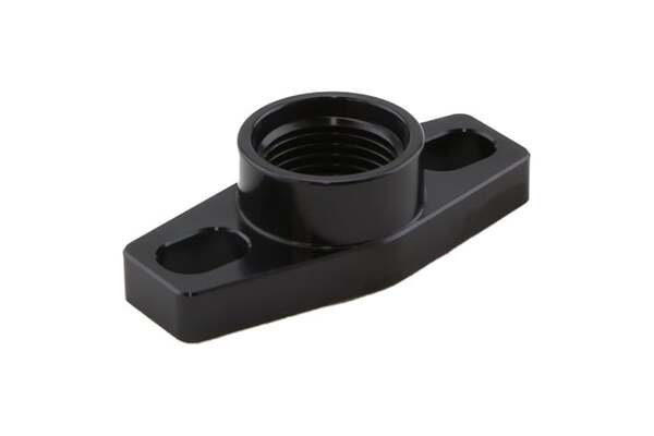 Billet Turbo Drain adapter with Silicon O-ring. 38 - 44mm slotted hole centre - small frame universal fit.