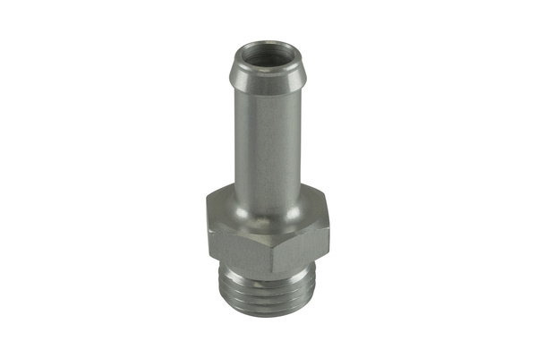 Fitting 10mm / 3/8" Hose End to -6 AN ORB Male Straight - Silver